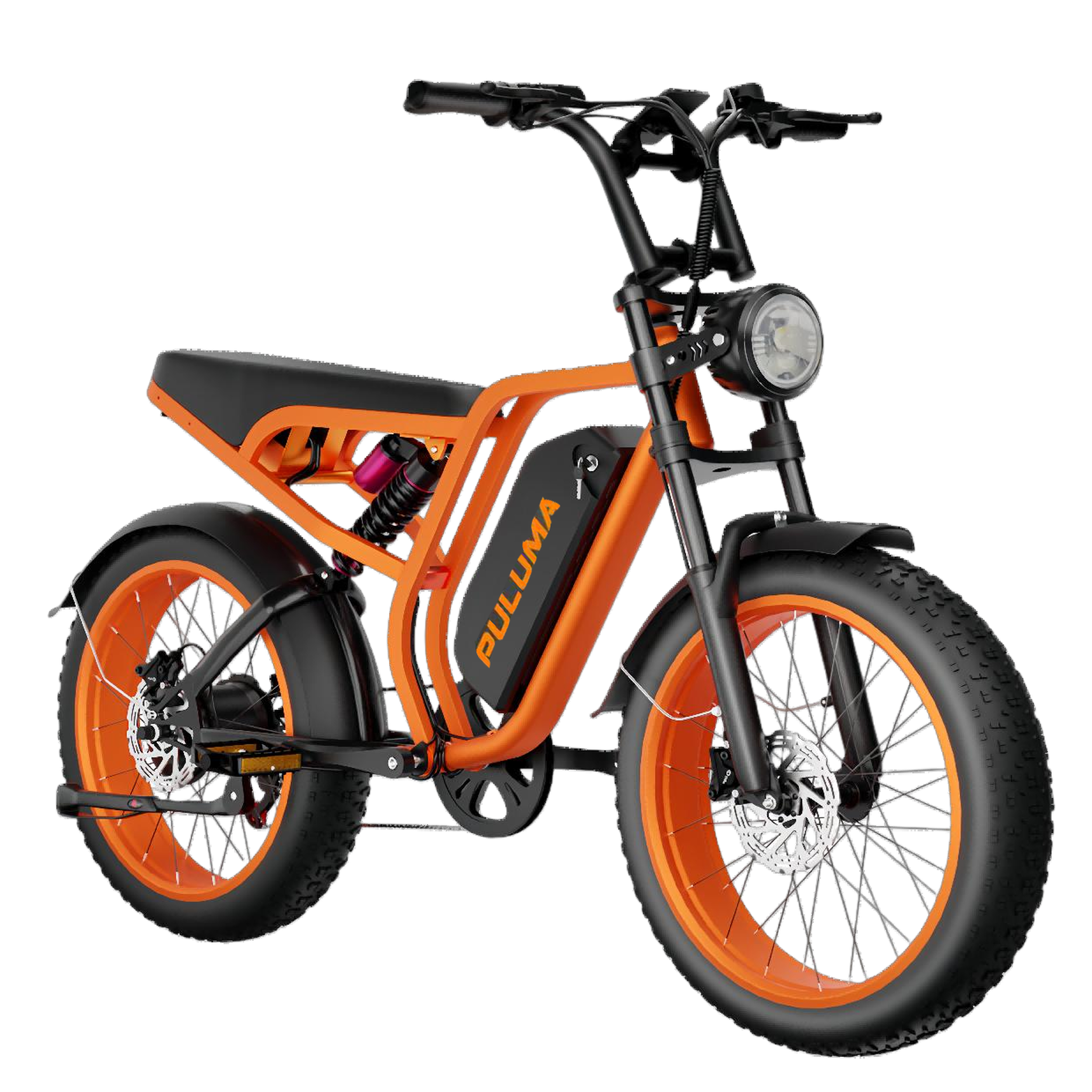 Voir la diapositive 3 : PULUMA Vélo électrique PULUMA SU8, batterie amovible 52 V 20 Ah, freins hydrauliques, vélo Fat Bike 20 pouces