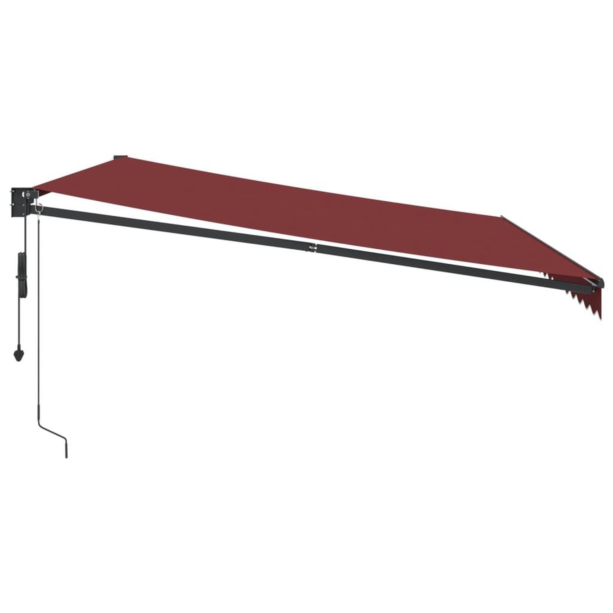 Voir la diapositive 4 : VIDAXL Auvent retractable automatique bordeaux 450x300 cm