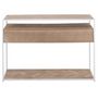 Voir la diapositive 4 : Paris Prix Console 2 Tiroirs  Miraza  120cm Naturel & Blanc