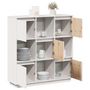 Voir la diapositive 5 : VIDAXL Buffet Blanc 110,5x35x117 cm Bois massif de pin