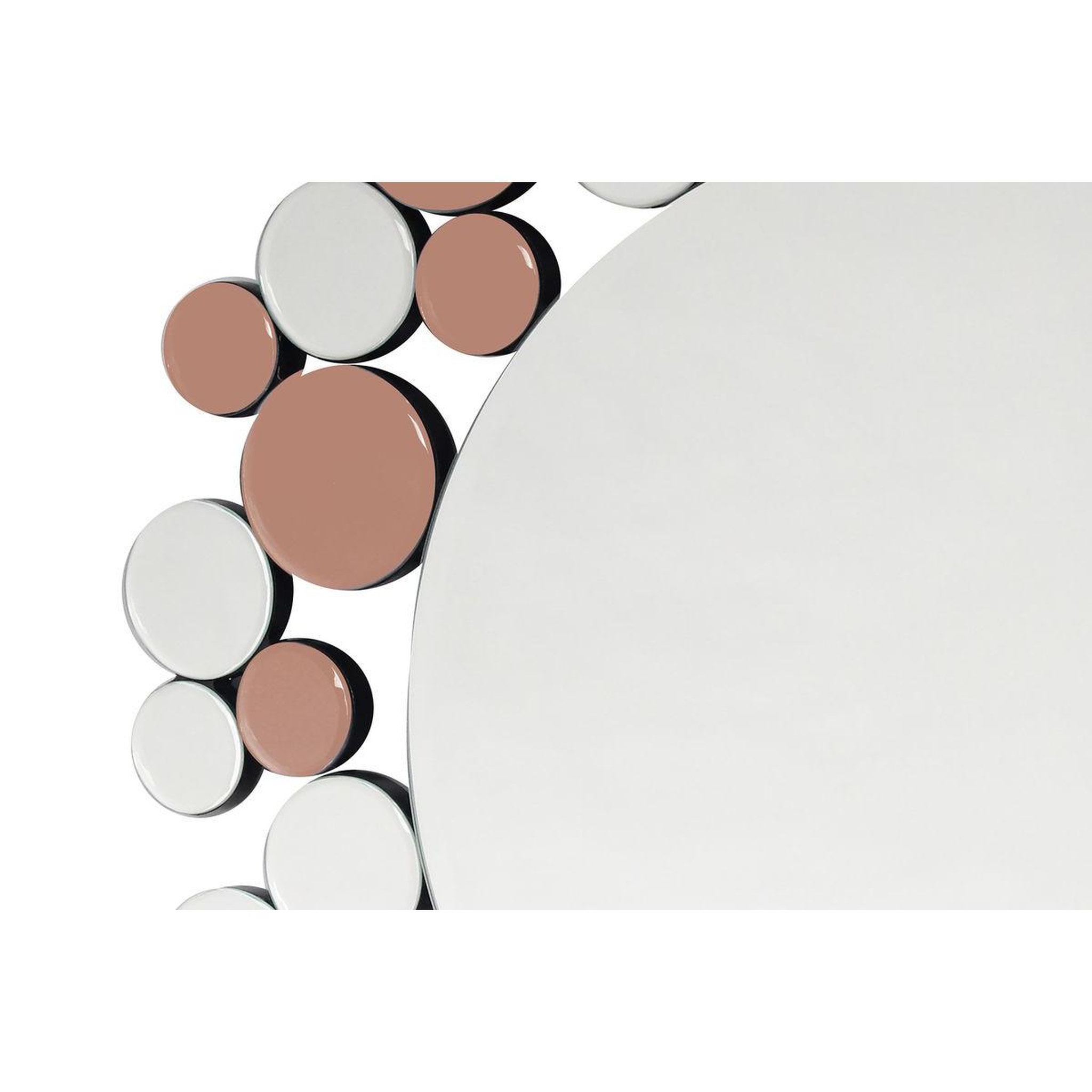 Voir la diapositive 2 : Paris Prix Miroir mural design  bubble  80cm argent & rose