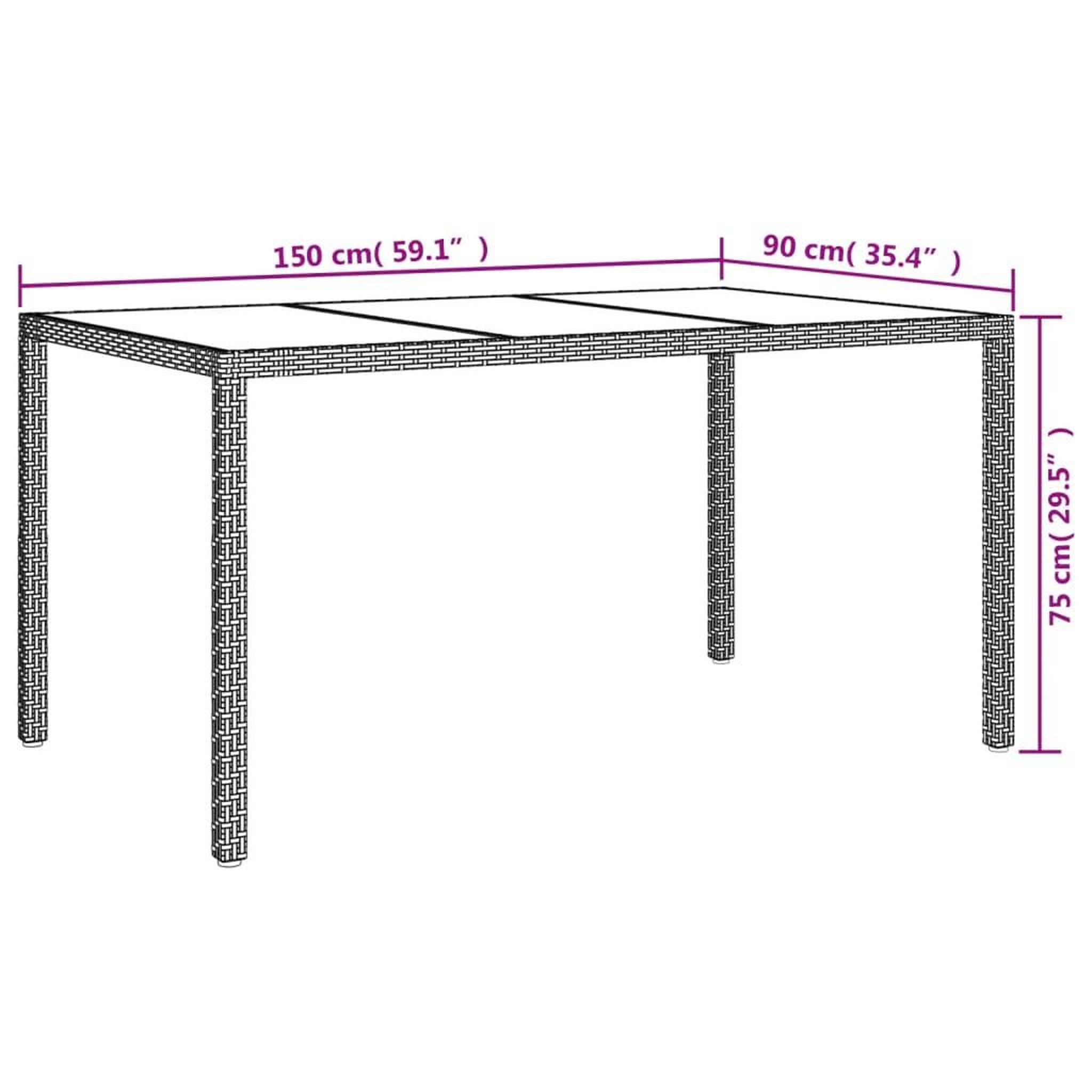 Voir la diapositive 6 : VIDAXL Ensemble a manger jardin et coussins 7 pcs gris rotin