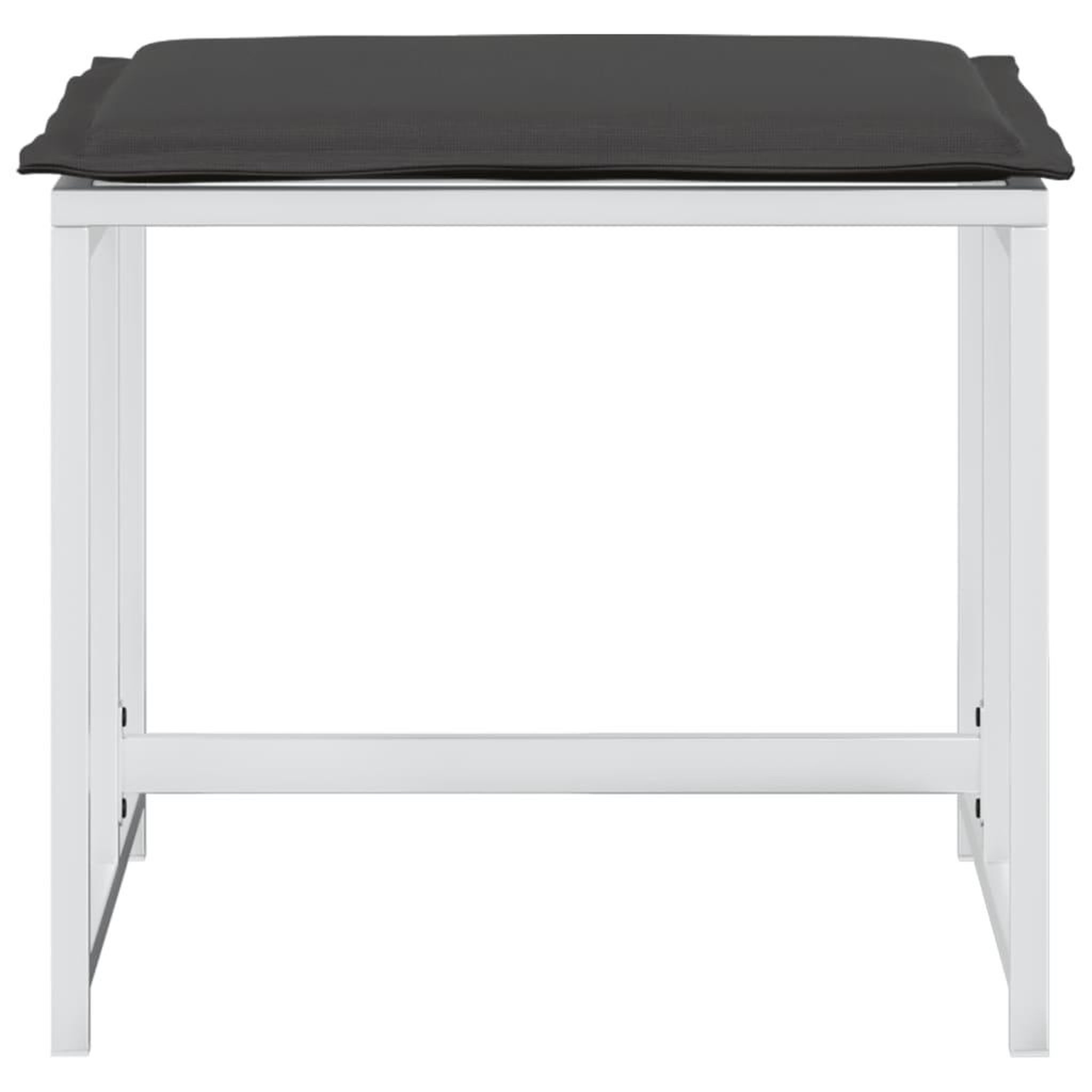 Voir la diapositive 4 : VIDAXL Tabourets de jardin avec coussins 4pcs blanc acier et textilene