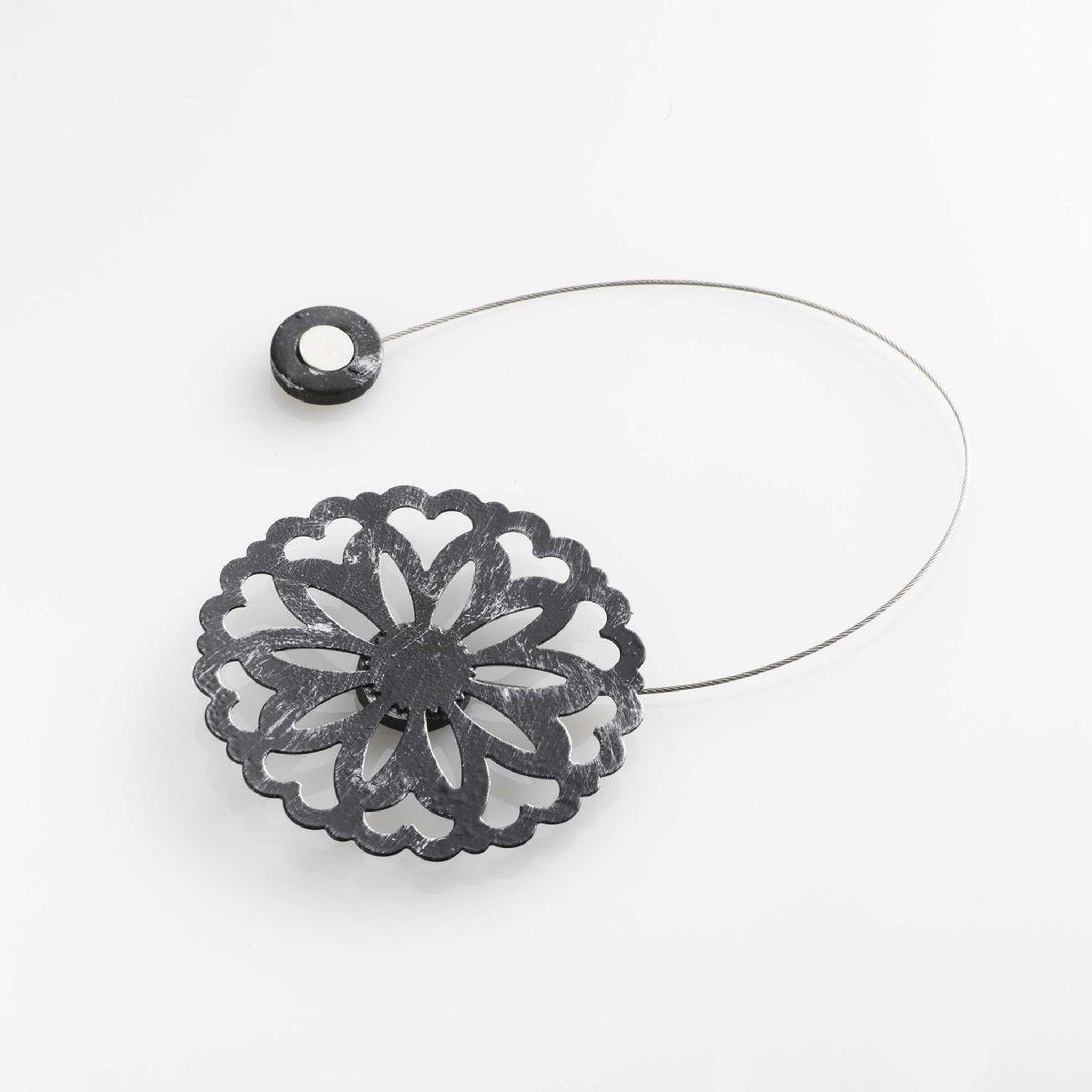 Voir la diapositive 2 : Douceur d'Intérieur Embrasse de rideau aimantée  emmy  30cm noir
