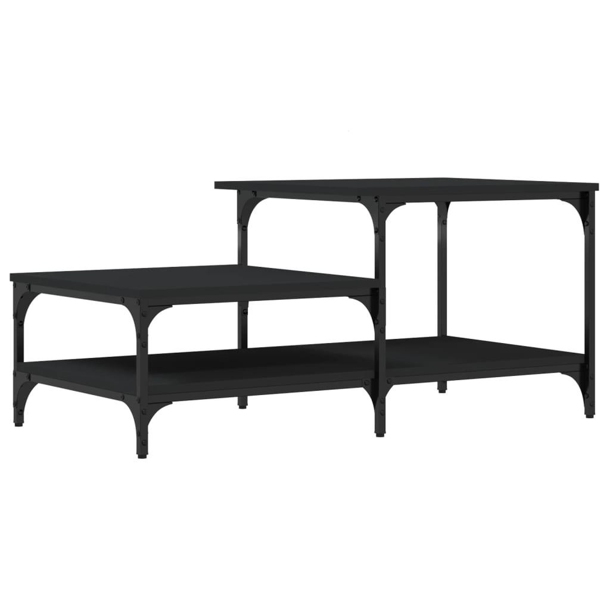 Voir la diapositive 2 : VIDAXL Table basse noir 100x50,5x45 cm bois d'ingenierie