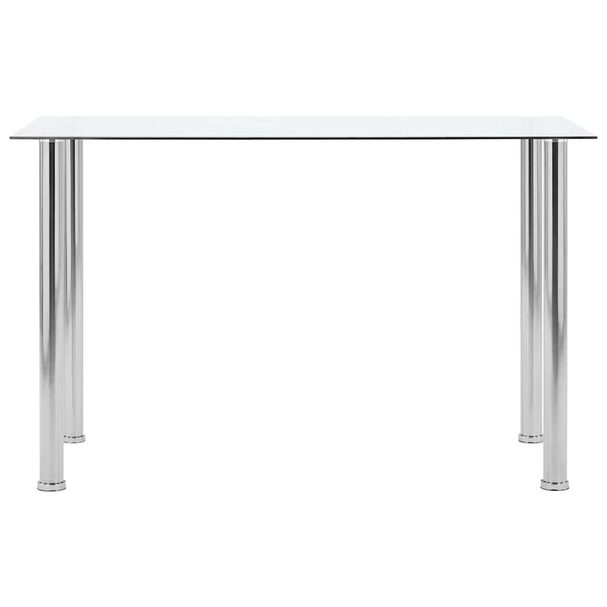Voir la diapositive 2 : VIDAXL Table a manger transparent 120x60x75 cm verre trempe