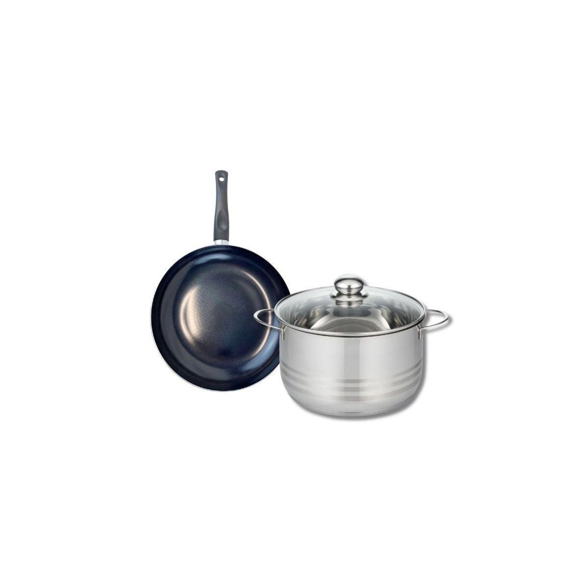 ELO Ensemble de 1 Poêle de cuisson 20 cm et 1 faitout 20 cm Elo Prima Brillant