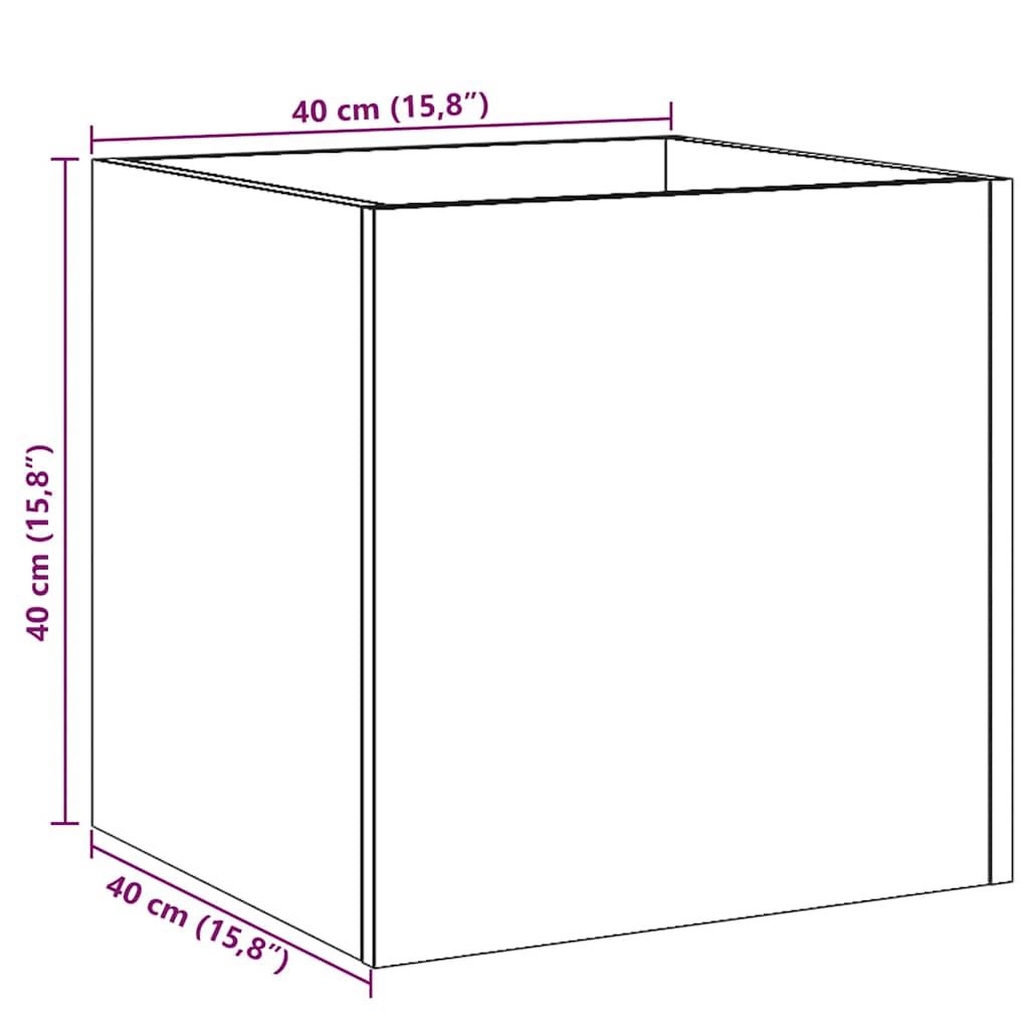 Voir la diapositive 6 : VIDAXL Jardiniere chene artisanal 40x40x40 cm bois d'ingenierie