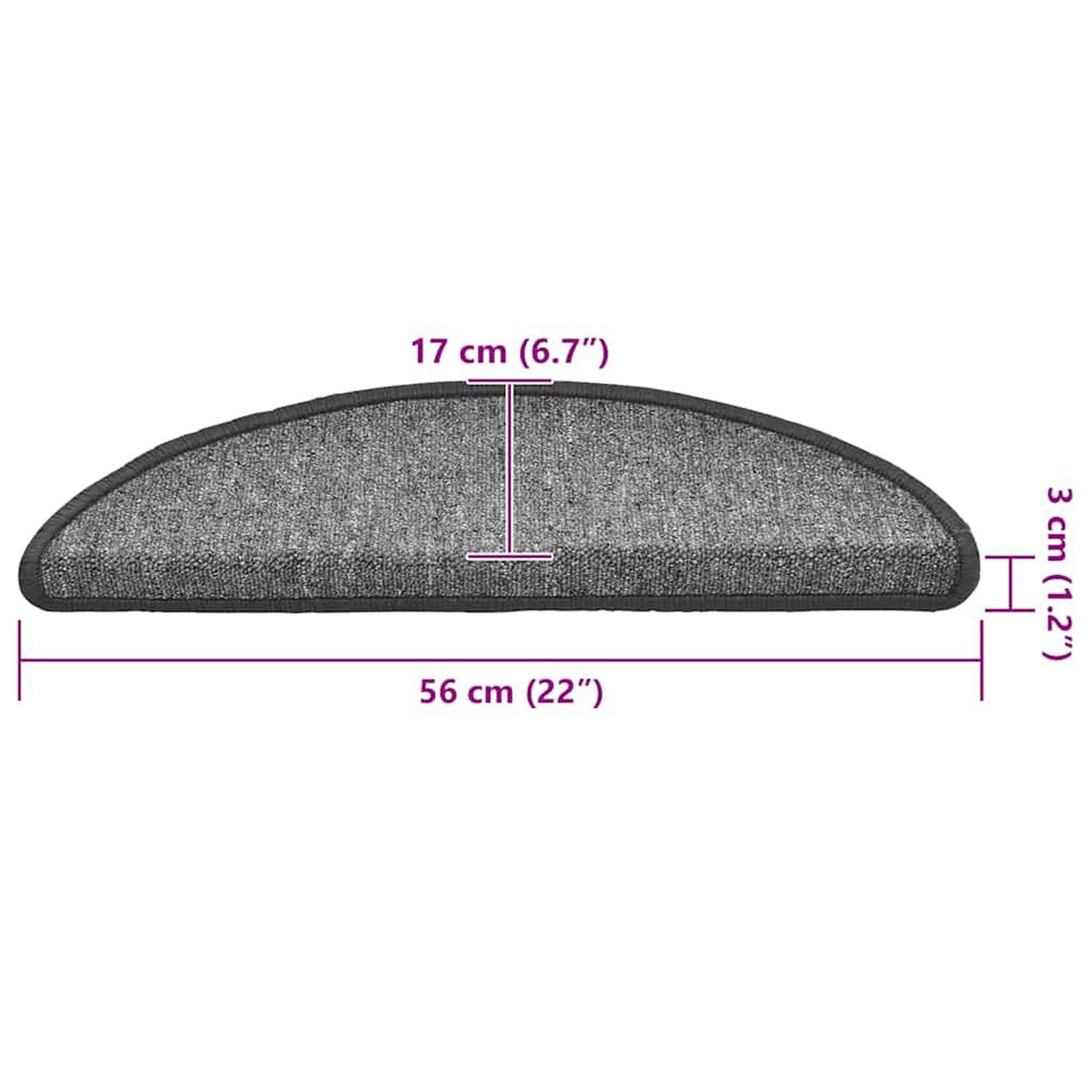 Voir la diapositive 6 : VIDAXL Tapis d'escalier 20 pcs gris fonce 56x17x3 cm