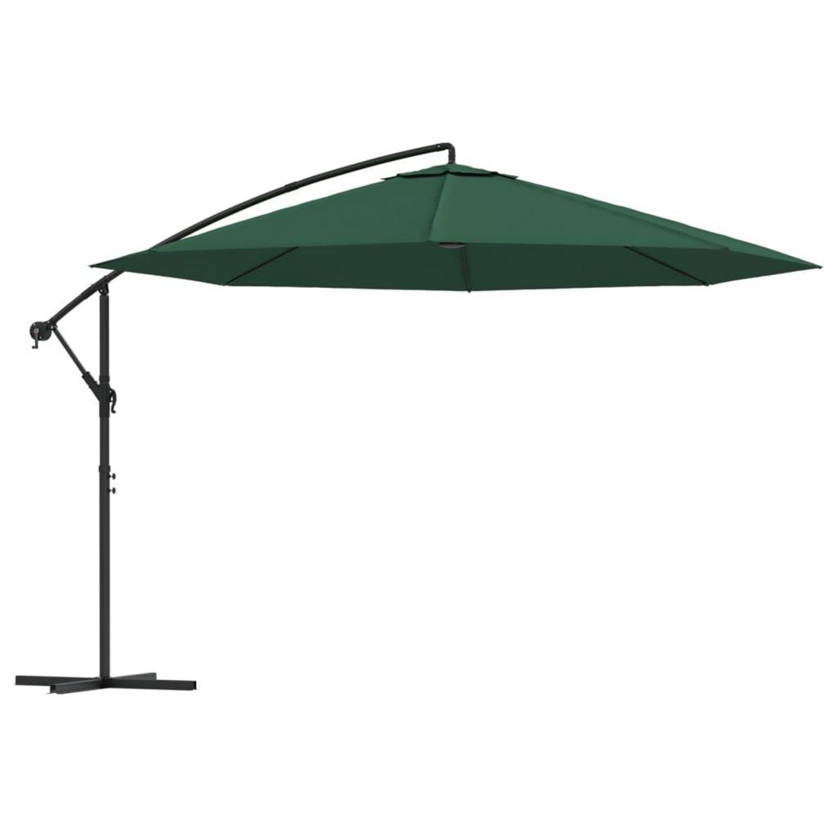 VIDAXL Parasol de jardin en porte-a-faux 3,5 m vert