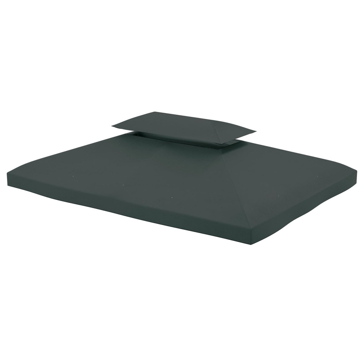 OUTSUNNY Toile de rechange pour pavillon tonnelle tente 3 x 4 m polyester haute densité 180 g/m² gris foncé