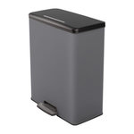 CURVER Poubelle Rectangle - DECO BIN - CURVER - 65L - Grande capacité - 49 x 32 x 61 cm - Anthracite