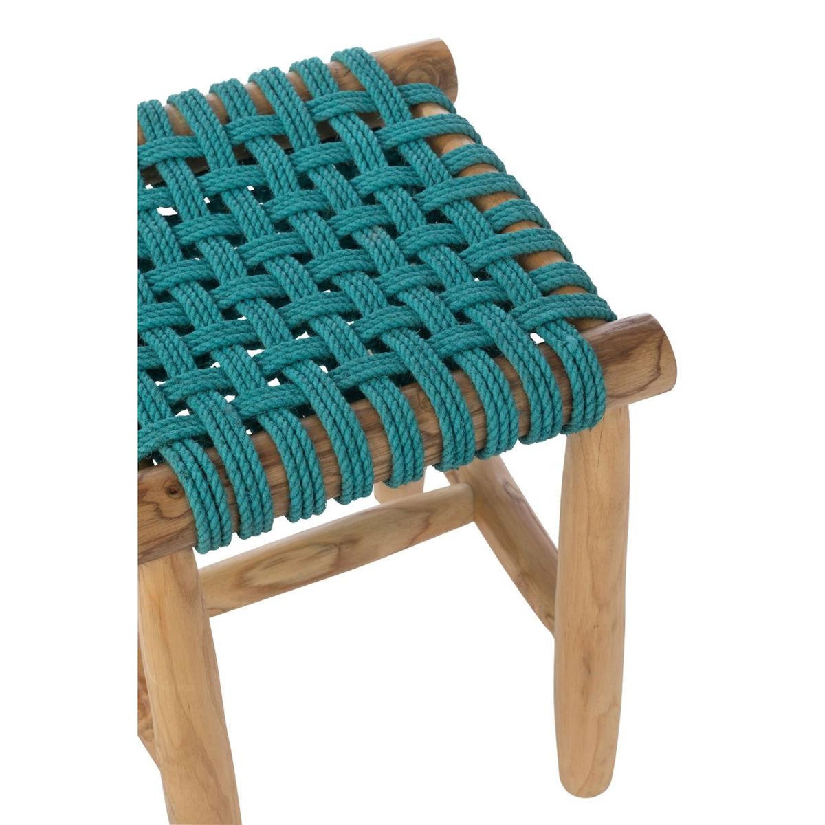 Paris Prix Tabouret en Teck  Erin  45cm Turquoise