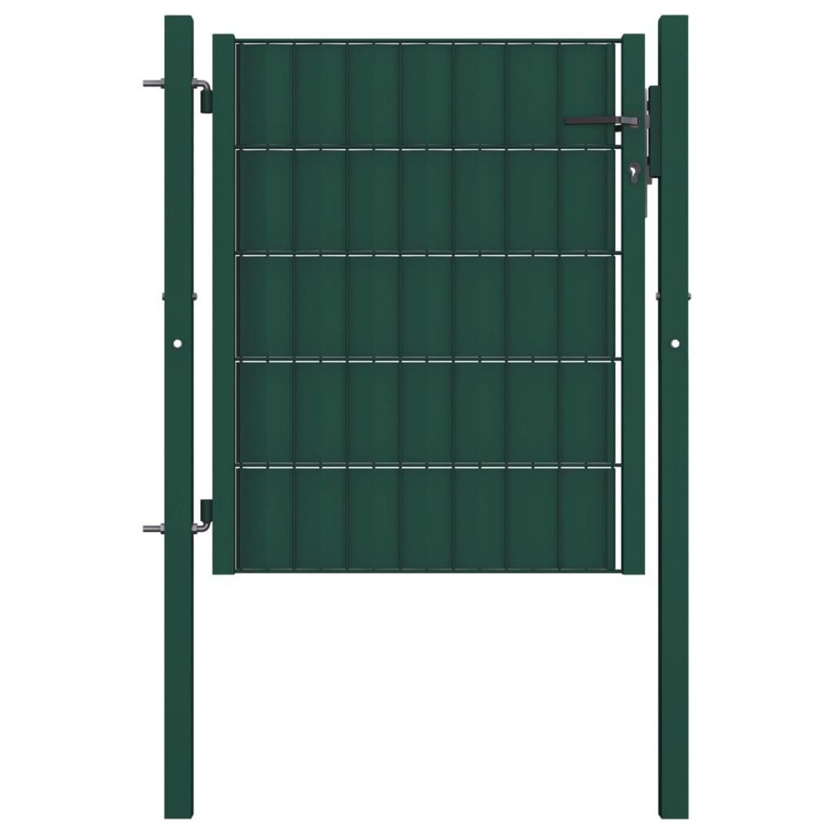 VIDAXL Portail de cloture PVC et acier 100x81 cm Vert