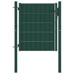 VIDAXL Portail de cloture PVC et acier 100x81 cm Vert