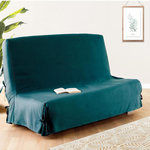 ATMOSPHERA Housse de Clic-Clac Tissu 140x200cm Bleu Canard