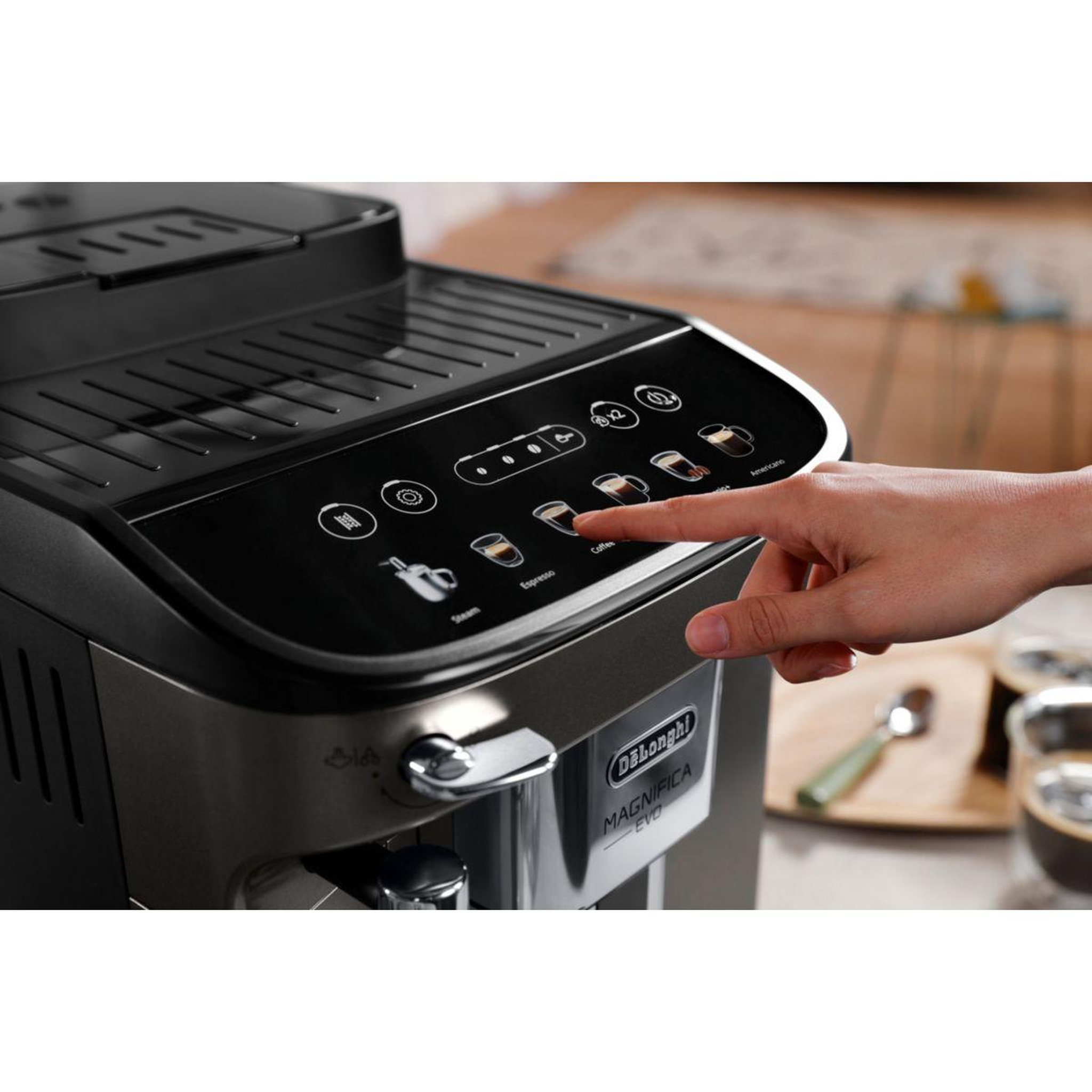 Voir la diapositive 5 : DELONGHI Expresso broyeur magnifica evo feb2942.tb titanium