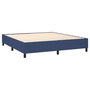 Voir la diapositive 4 : VIDAXL Sommier a lattes de lit avec matelas Bleu 180x200 cm Tissu