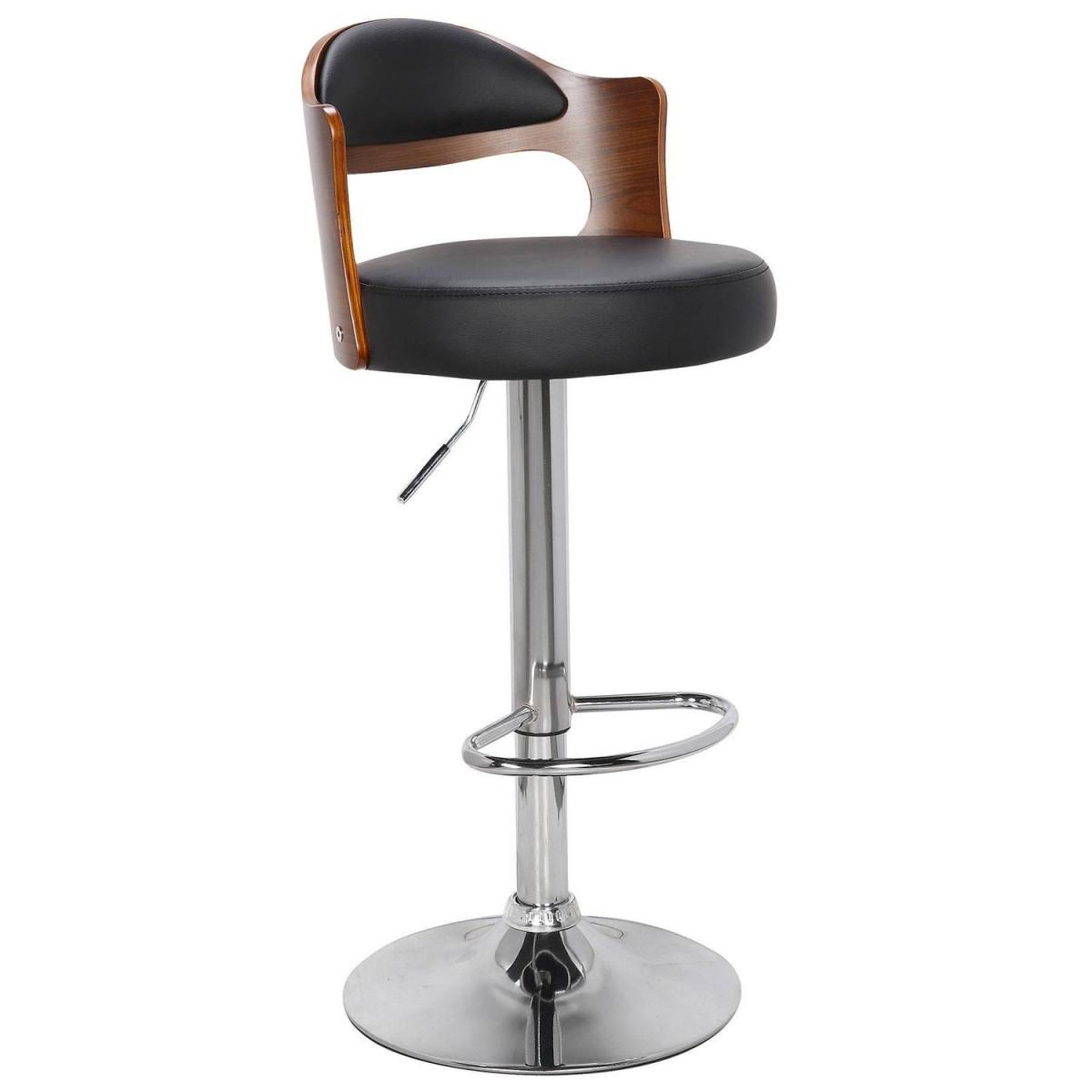 Voir la diapositive 2 : Paris Prix Lot de 4 chaises de bar  wilson  90-110cm noir & marron