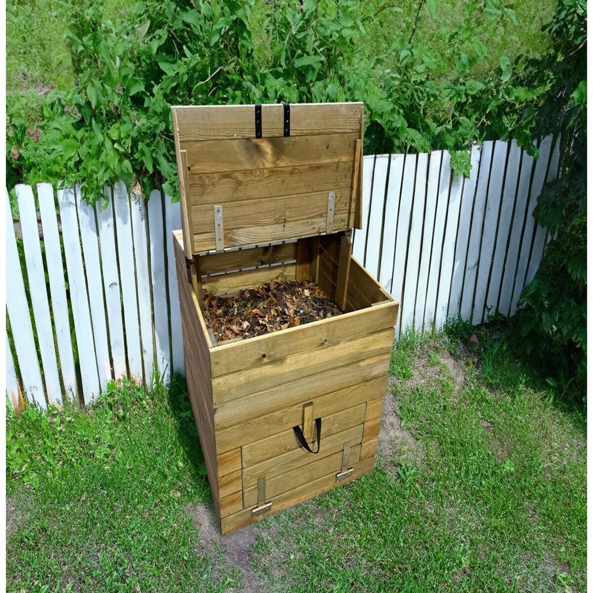 Voir la diapositive 2 : Habitat et Jardin Composteur en bois 500l  douglas  80 x 80 x 85 cm