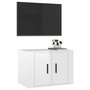 Voir la diapositive 4 : VIDAXL Meuble TV mural Blanc brillant 57x34,5x40 cm