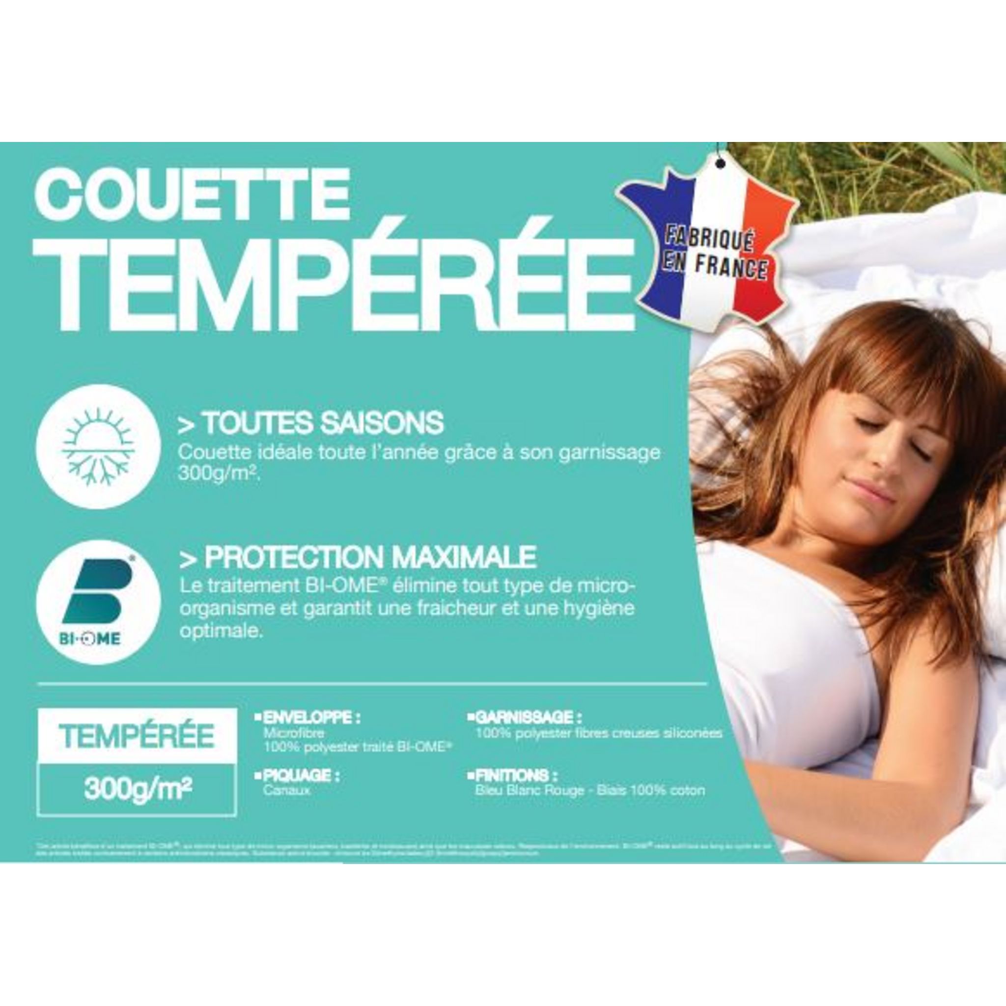 Couette Triple Protection Colas Normand – Anti-Acariens, Moustiques, Punaises, 240x260, Fabriqué En France - 5