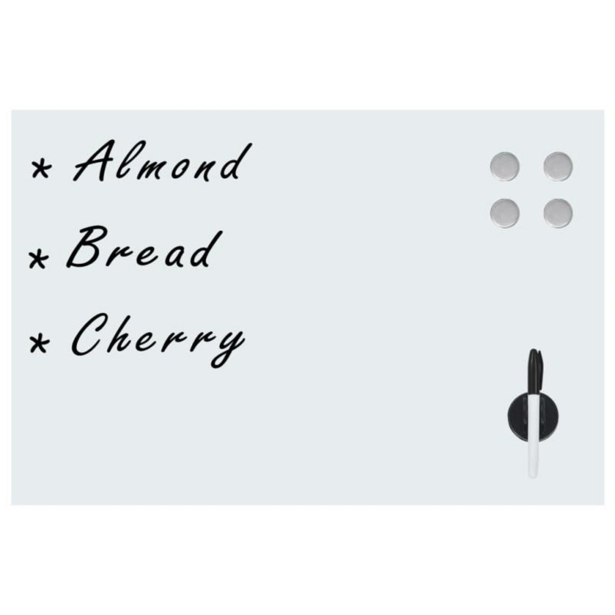 VIDAXL Tableau noir magnétique mural Verre 50x30 cm