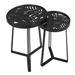 The Home Deco Factory Lot de 2 tables gigognes. Coloris disponibles : Blanc, Noir