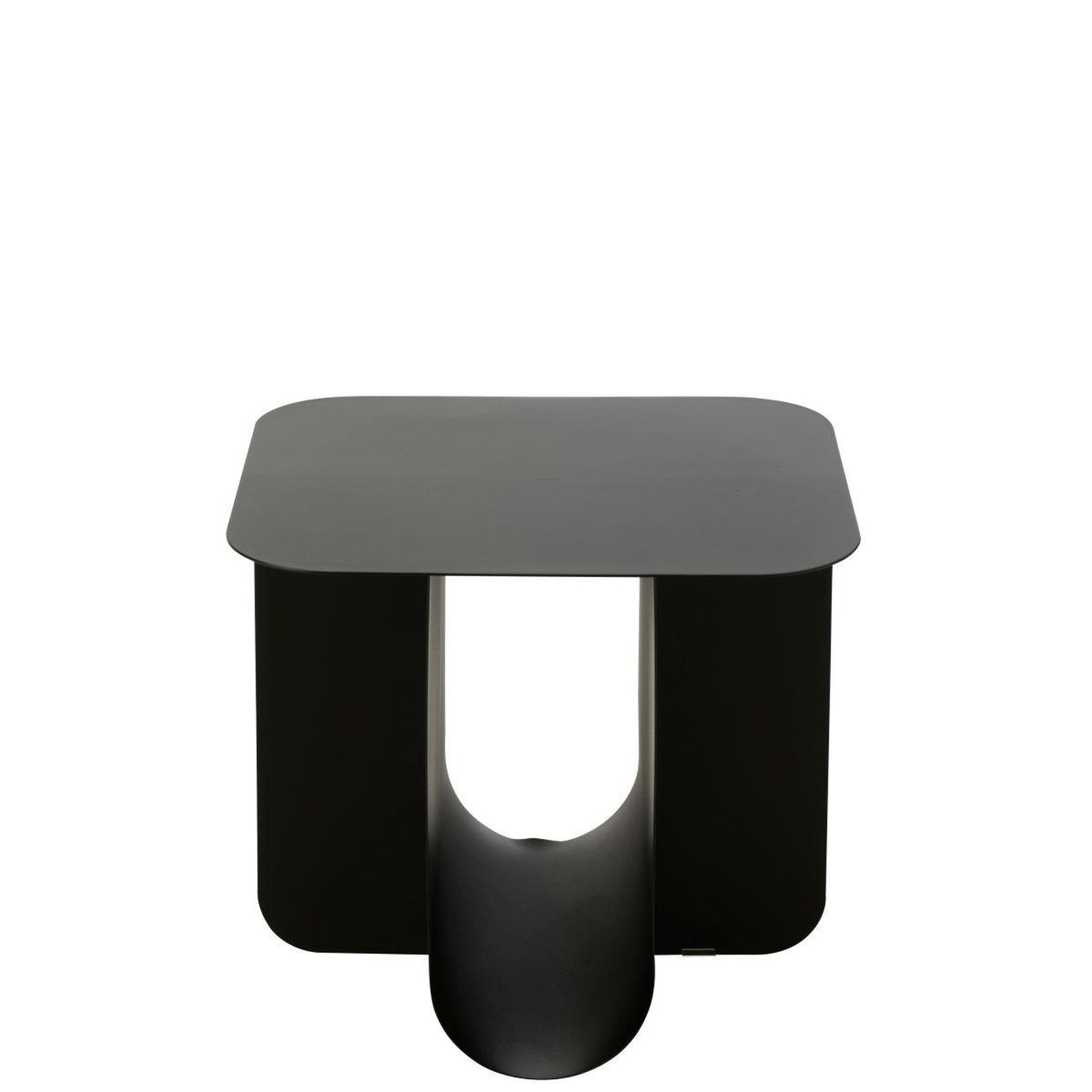 Voir la diapositive 2 : J-LINE Table d'Appoint Carrée en Métal  Reva  39cm Noir