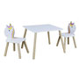 Voir la diapositive 1 : Paris Prix Table & 2 Chaises Enfant  Licorne Lily  55cm Blanc