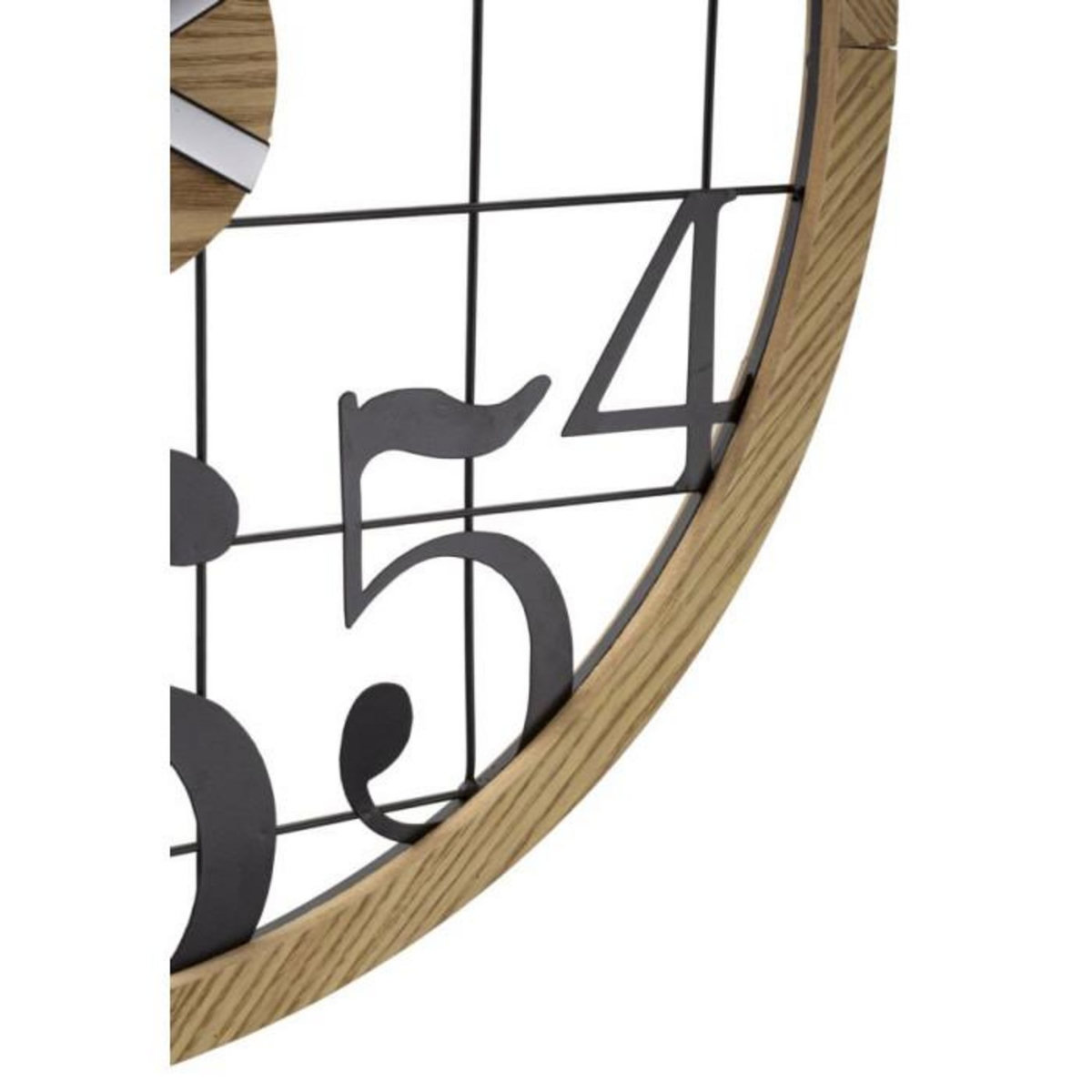 Paris Prix Horloge Murale en Métal  Numbers  60cm Noir