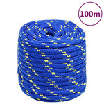VIDAXL Corde de bateau Bleu 16 mm 100 m Polypropylene