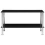 VIDAXL Table basse Noir 110x43x60 cm Verre trempe