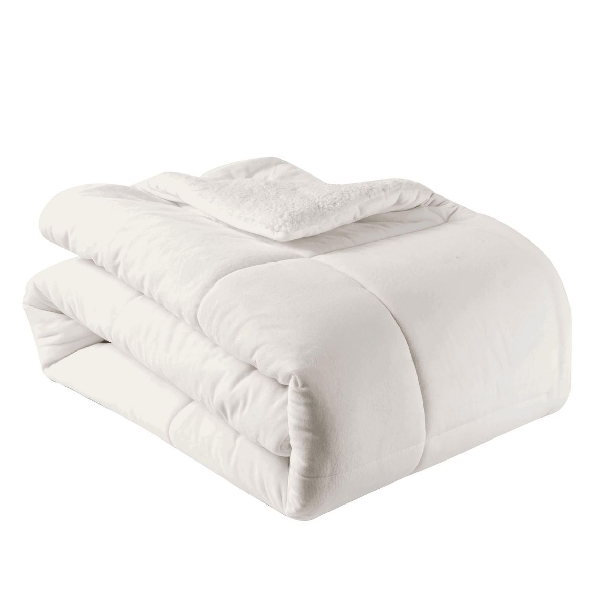 ACTUEL Couvre lit matelassé double face velours/sherpa BIEN CHEZ SOI 