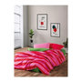 Voir la diapositive 1 : GENERIQUE Parure de lit - 108CZY61201 - 1 housse de couette 220 x 240 cm + 2 taies d'oreiller 60 x 60 cm - 100% coton ranforcé - Rose