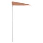 Voir la diapositive 5 : VIDAXL Demi-parasol de jardin avec mat 180x90 cm terre cuite