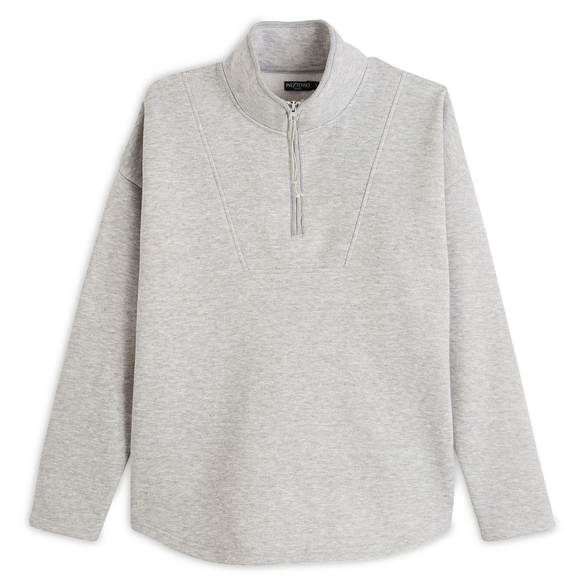 INEXTENSOSPORT Sweat de sport col montant gris chiné femme