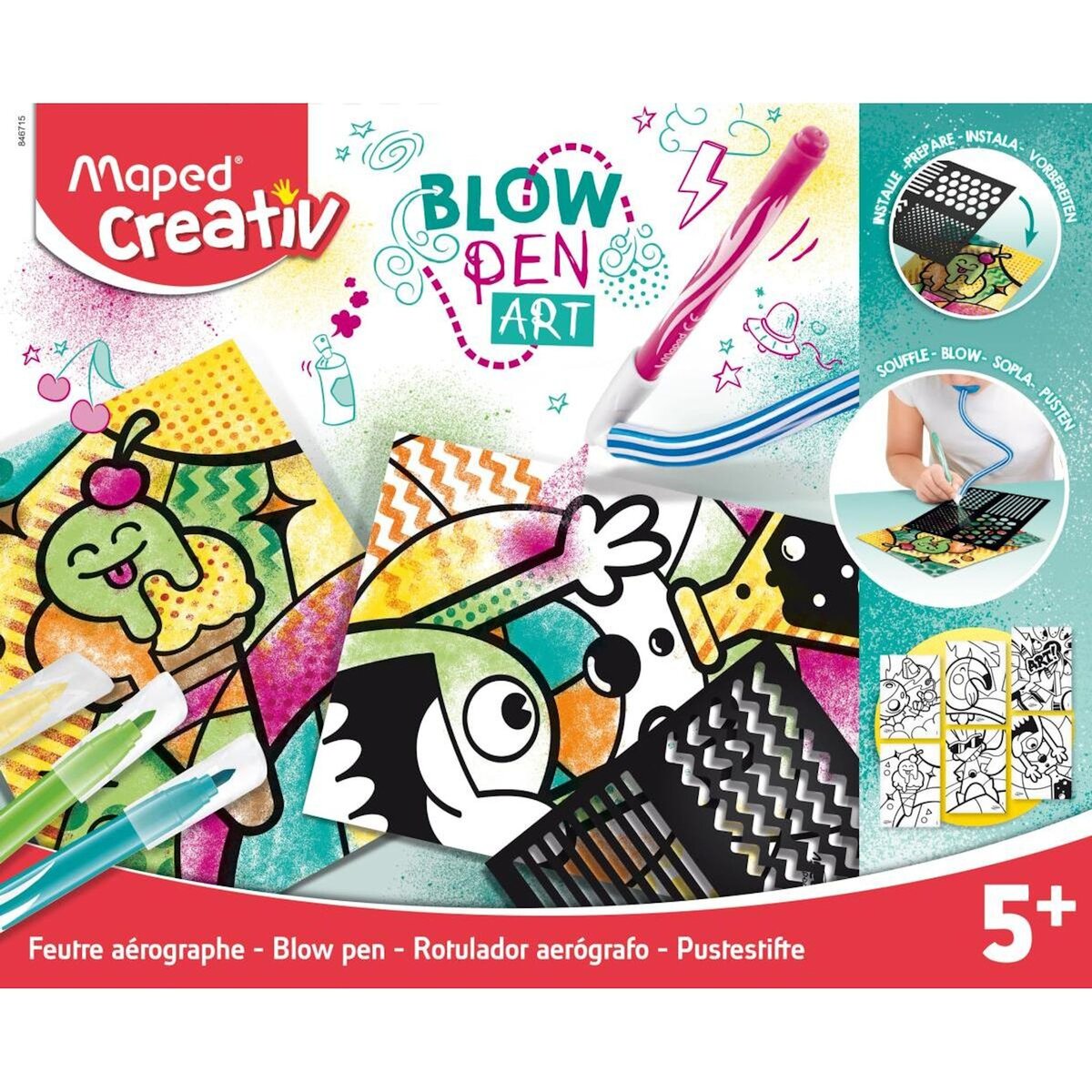 MAPED Activité Pop'Art- Blowpen Art Aérographes