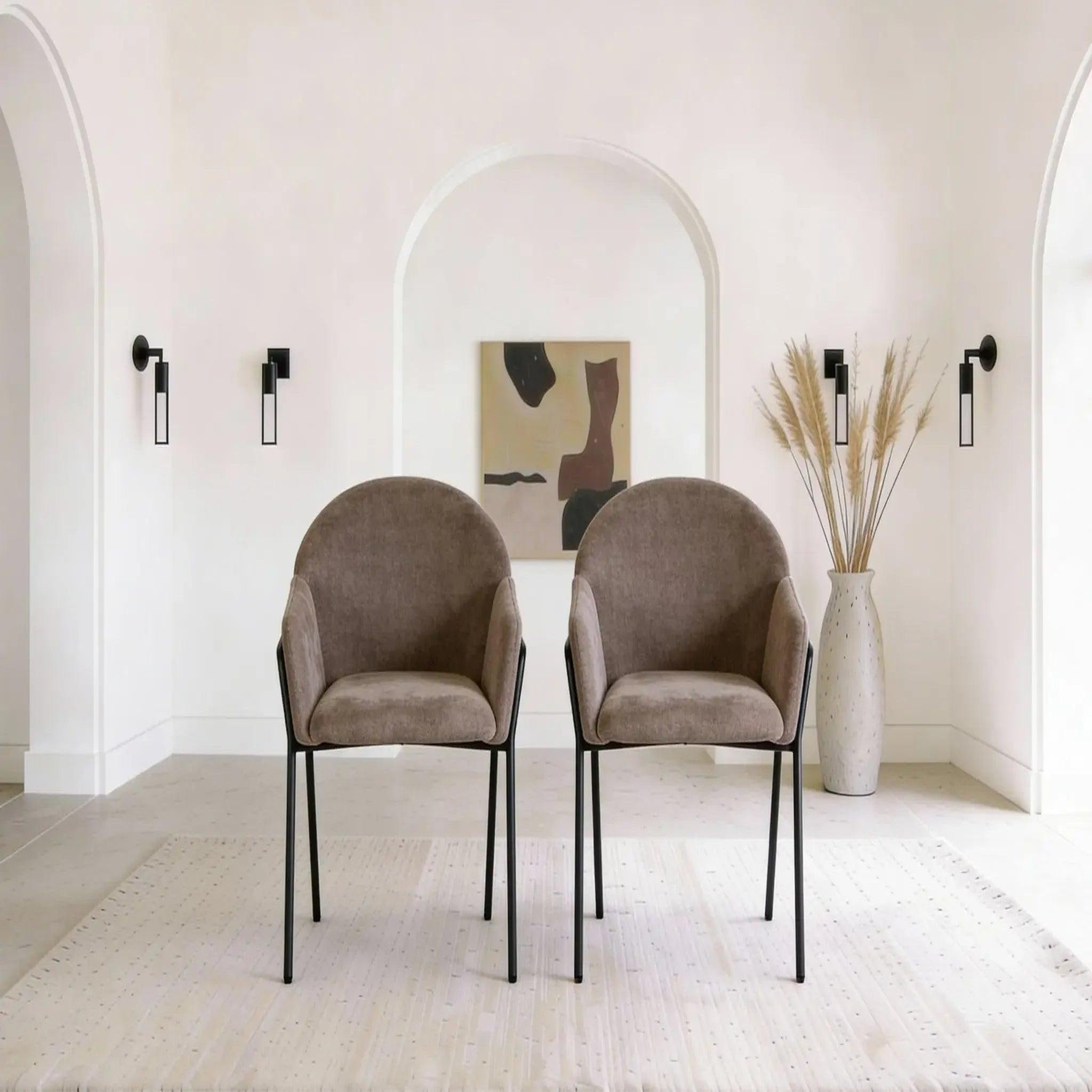 Voir la diapositive 2 : CASANOVA PARIS Naya - lot de 2 chaises tissu