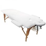 VIVEZEN Kit complet de housses polaires pour table de massage - Sherpa - Blanc