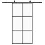 Voir la diapositive 2 : VIDAXL Porte coulissante kit de quincaillerie noir 102x205cm verre ESG