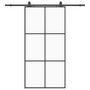 Voir la diapositive 2 : VIDAXL Porte coulissante kit de quincaillerie noir 102x205cm verre ESG