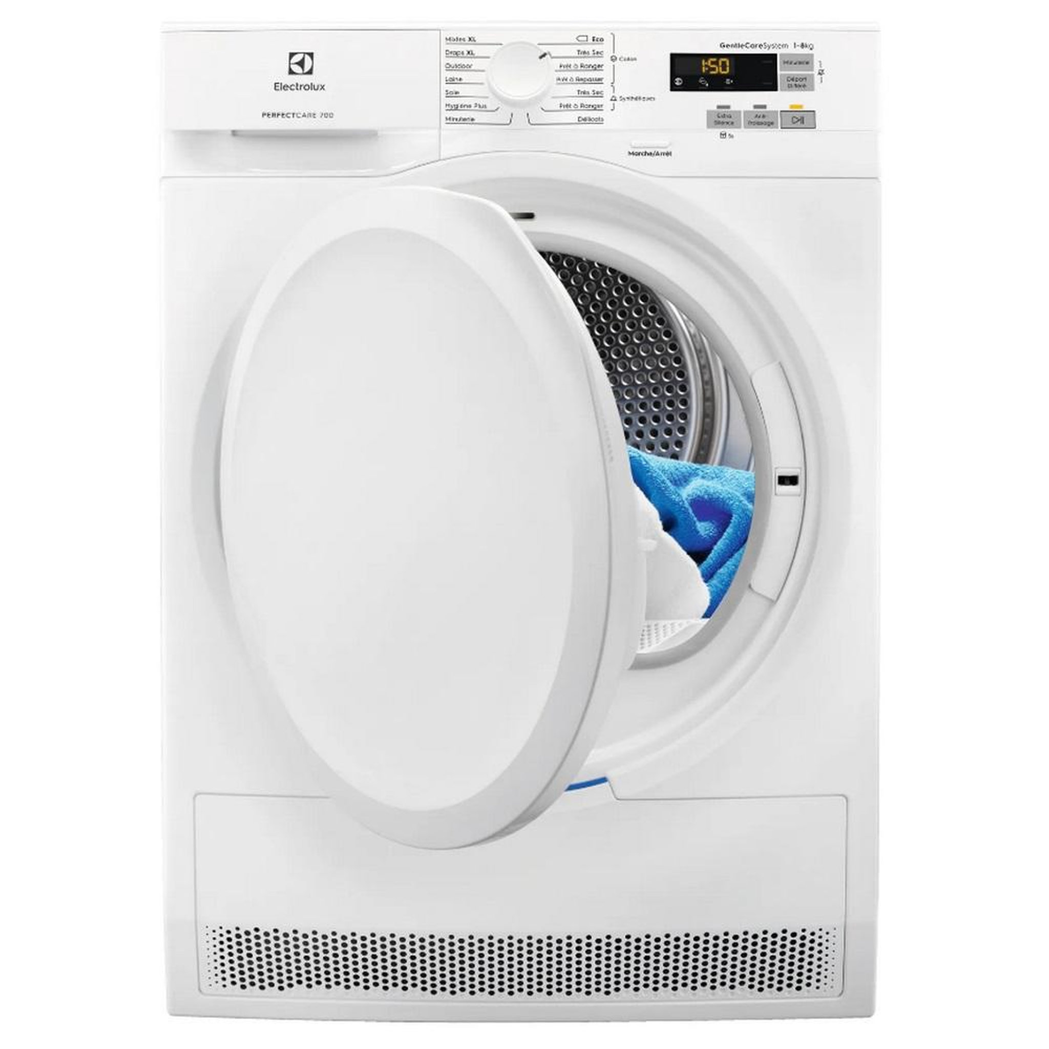 Voir la diapositive 1 : ELECTROLUX Sèche-linge pompe à chaleur 60cm 8kg, blanc - ew7h5829sb
