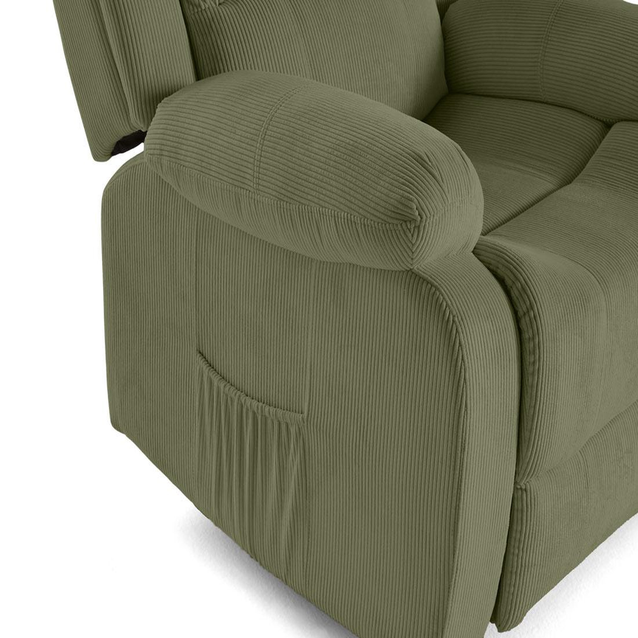 Voir la diapositive 4 : BEST MOBILIER Armand - fauteuil relax électrique en velours côtelé