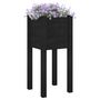 Voir la diapositive 3 : VIDAXL Jardinieres d'exterieur 2 pcs Noir 31x31x70 cm Bois de pin