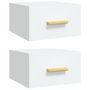 Voir la diapositive 2 : VIDAXL Tables de chevet murales 2 pcs blanc 35x35x20 cm