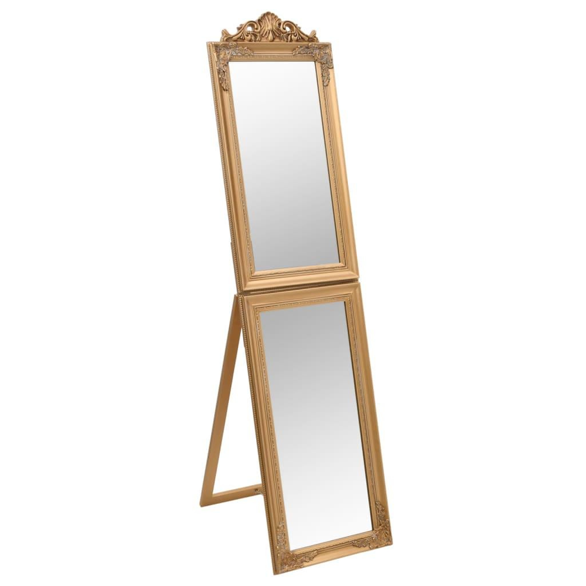 VIDAXL Miroir sur pied Dore 40x160 cm