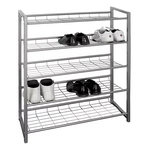 Paris Prix Range-Chaussures 5 Niveaux  Plase  106cm Argent