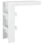 Voir la diapositive 5 : VIDAXL Table bar mural Blanc Brillant 102x45x103,5cm Bois d'ingenierie