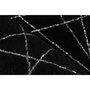 Voir la diapositive 3 : Paris Prix Tapis Géométrique à Poils Longs  Bijou  Noir & Argent
